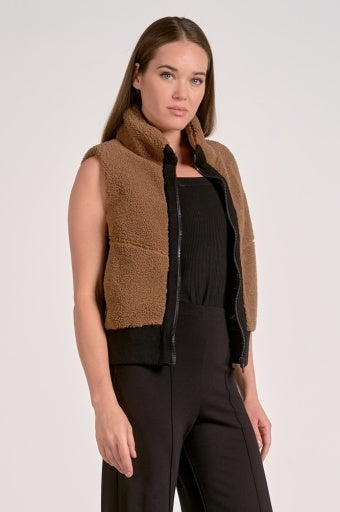Hailey Vest in Dark Tan