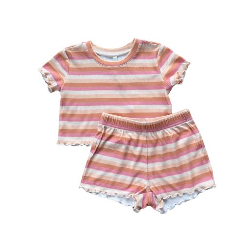 Two Piece Set Tropical Stripe