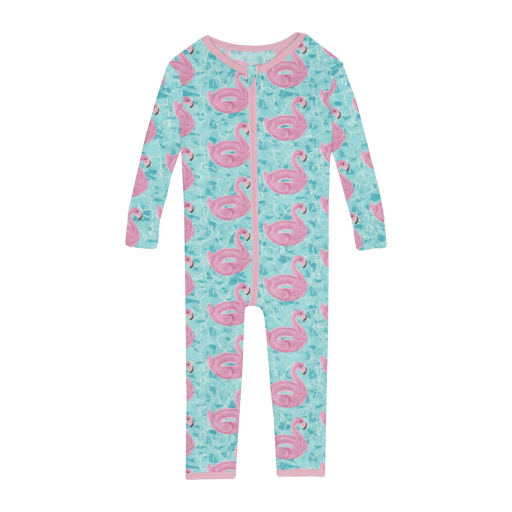 Pool Party Print Convertible Sleeper with Zipper