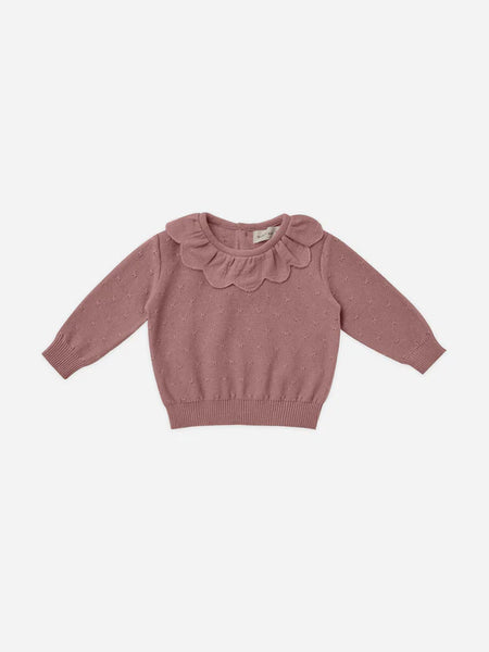 Petal Knit Sweater- Fig