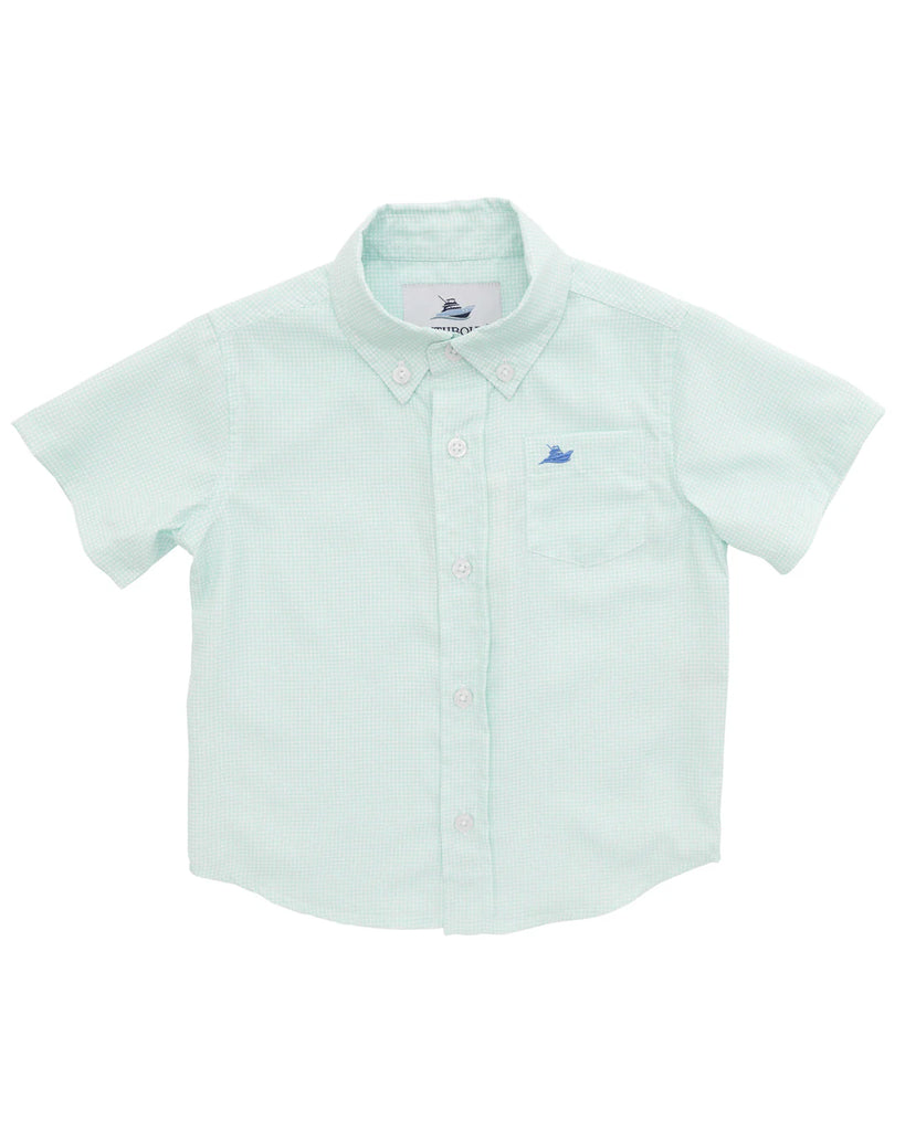 Performance Dess Shirt in Mini Beach Glass Gingham