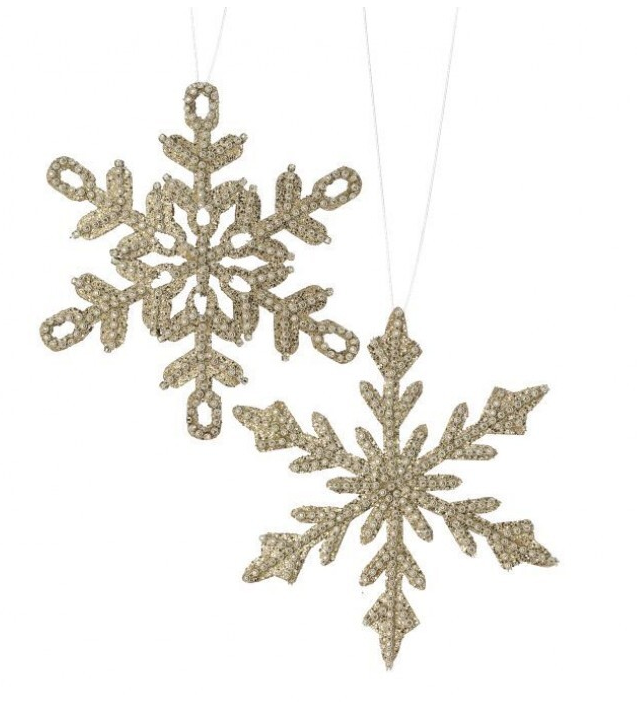 Jewel Beaded Snowflake Ornament