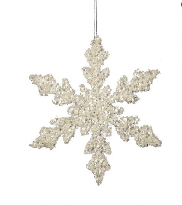 Sequin/Pearl Snowflake