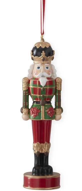 6" Nutcracker w/Red & Green Plaid Coat Ornament