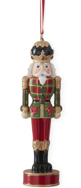 6" Nutcracker w/Red & Green Plaid Coat Ornament