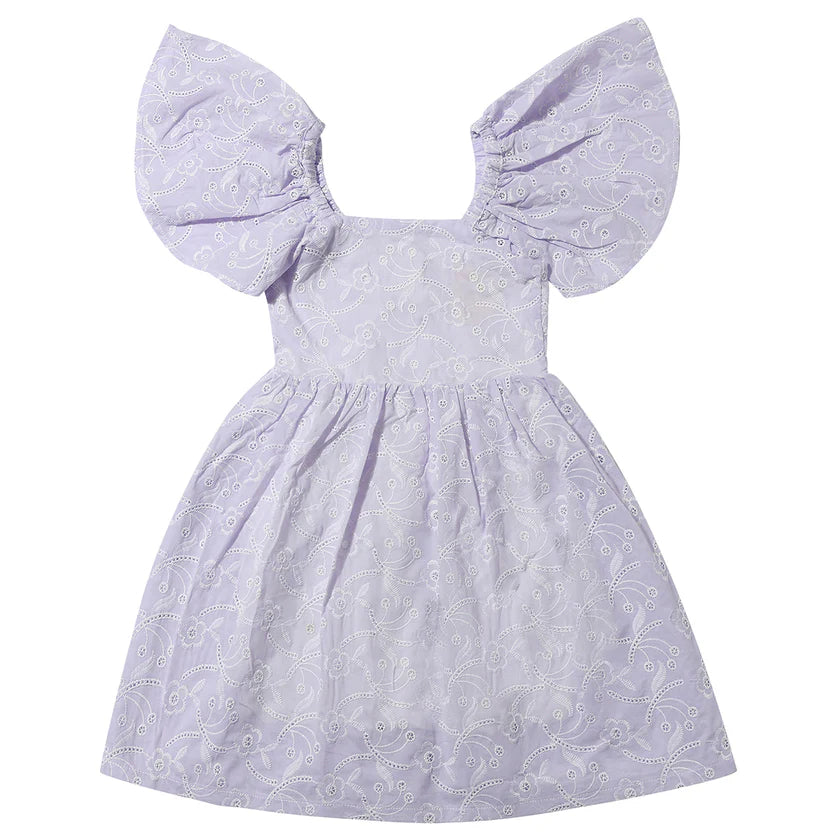 Lavender Meadow Eyelet Hallie Dress