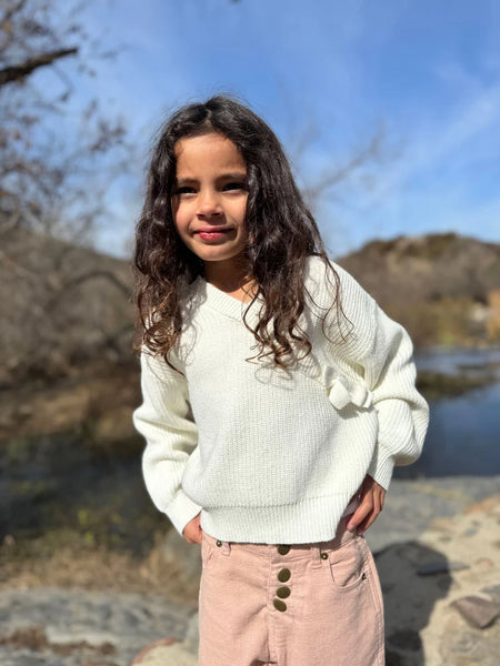 Zoe Knit Sweater in Ivory