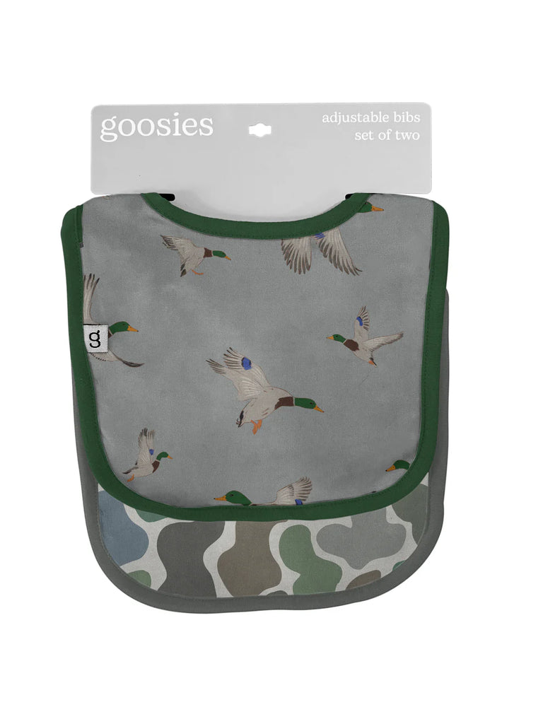 Mallards Print Bib Set