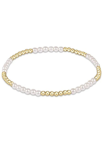 Classic Blissful Pattern 2.5mm Bead Bracelet- 5mm pearl