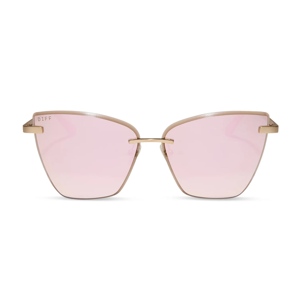 Becky V Brushed Gold + Cherry Blossom Mirror