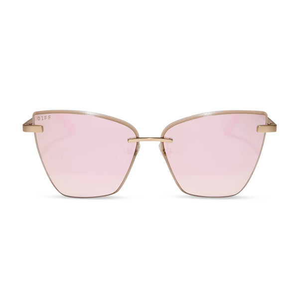 Becky V Brushed Gold + Cherry Blossom Mirror