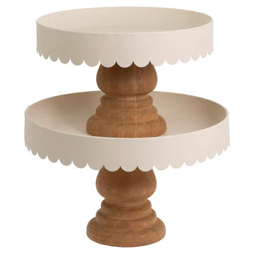 Almond Scallop Decor Stands (Small & Large)