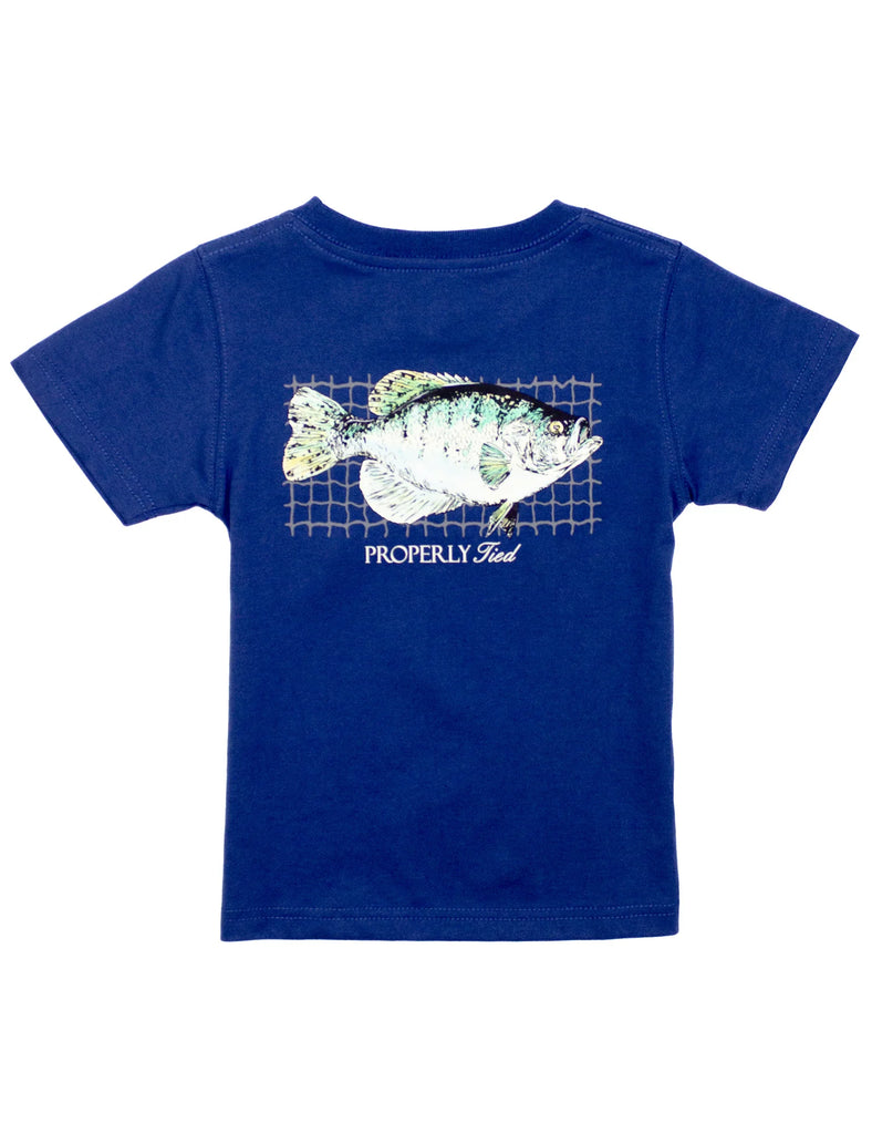 Crappie Short Sleeve Tee in River Blue