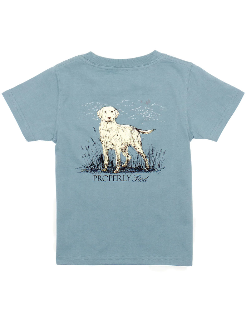 Labrador Short Sleeve Tee in Steel Blue