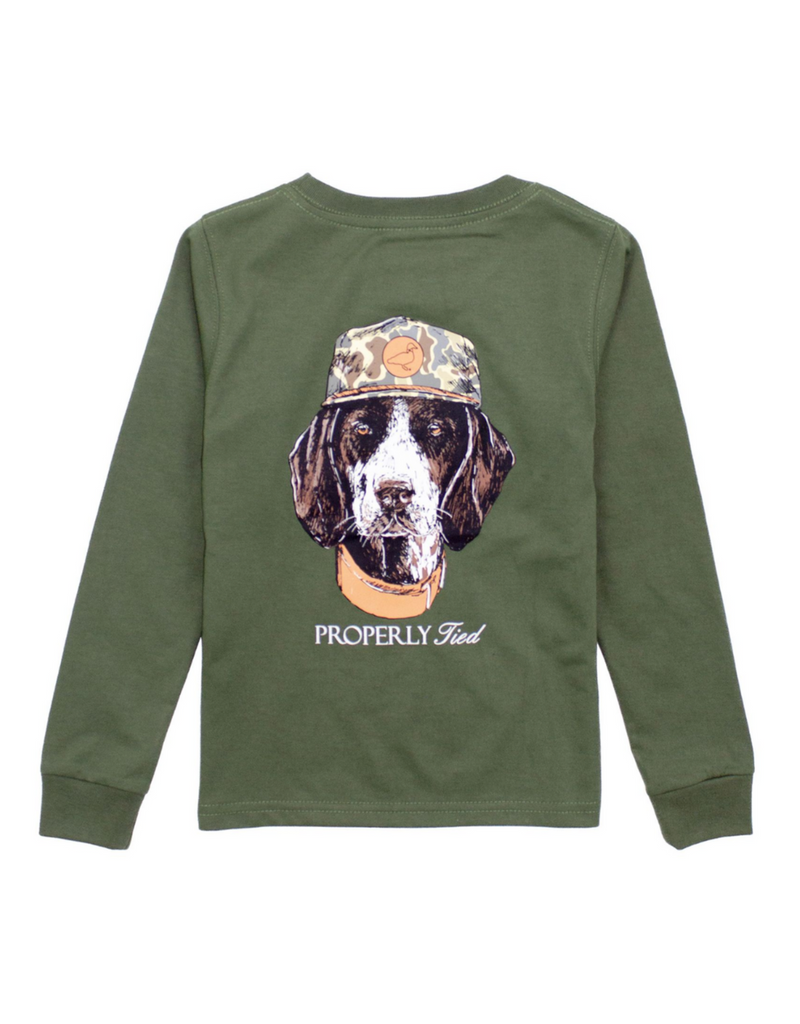 Man's Best Friend Long Sleeve Tee in Olive
