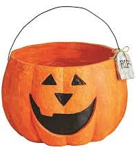 Paper Mache Pumpkin Treat Baskets