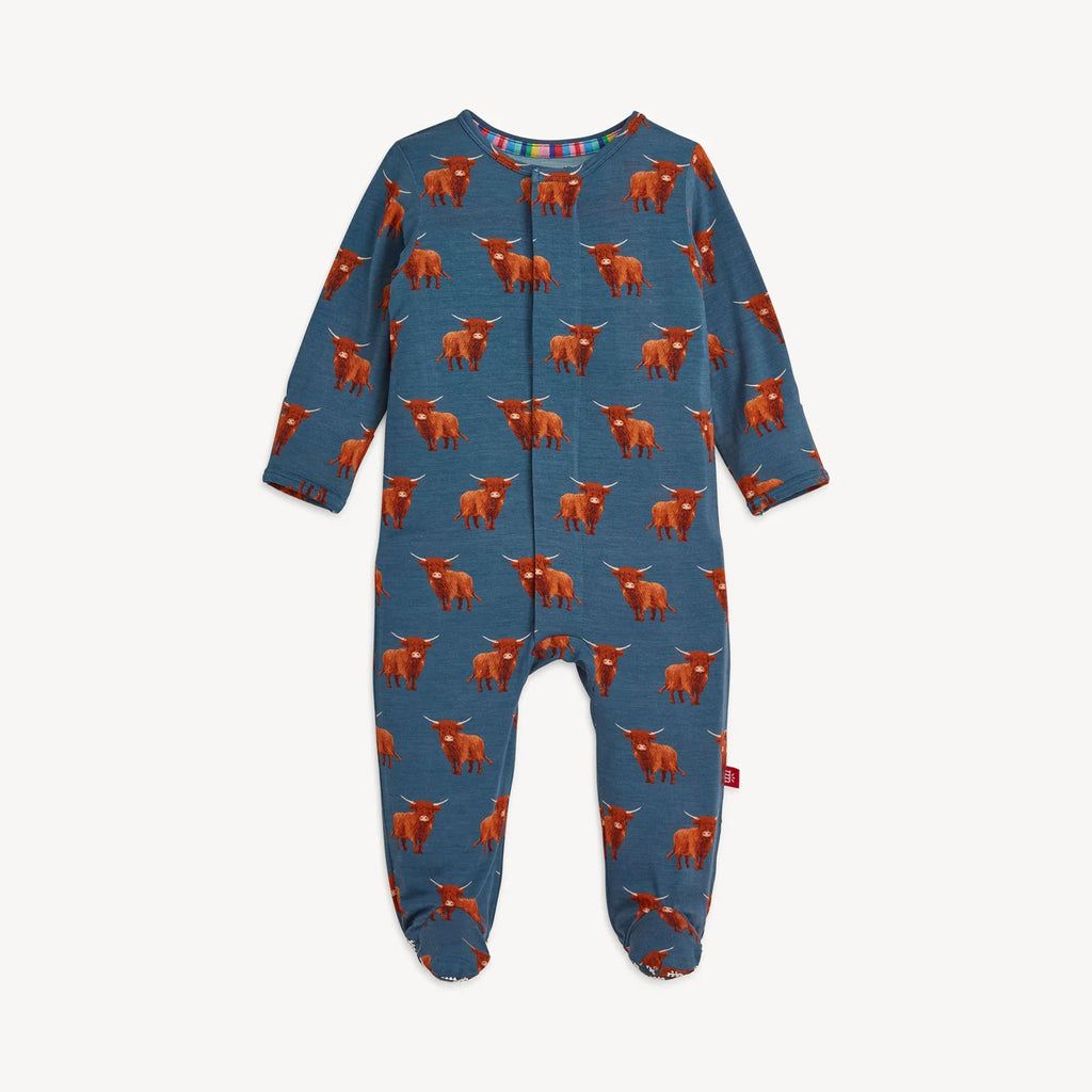 Word to Your Herd Modal Magnetic Footie Sleeper