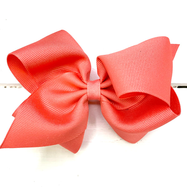 Mini King Classic Grosgrain Hair Bow (Plain Wrap)