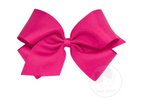 Mini King Classic Grosgrain Hair Bow (Plain Wrap)