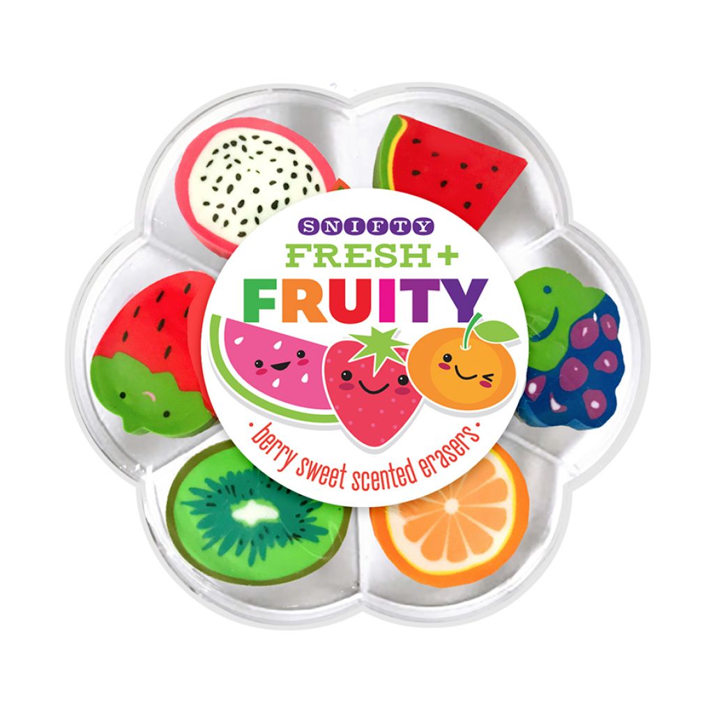 Snifty Fresh Fruit Eraser Pack
