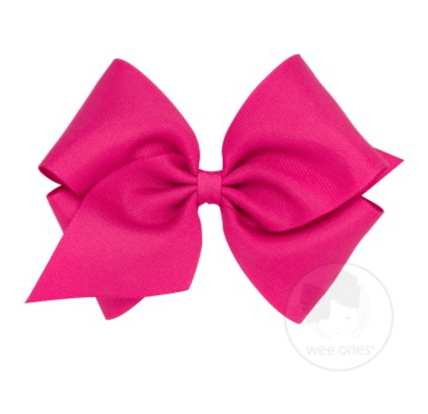 Mini King Classic Grosgrain Hair Bow (Plain Wrap)