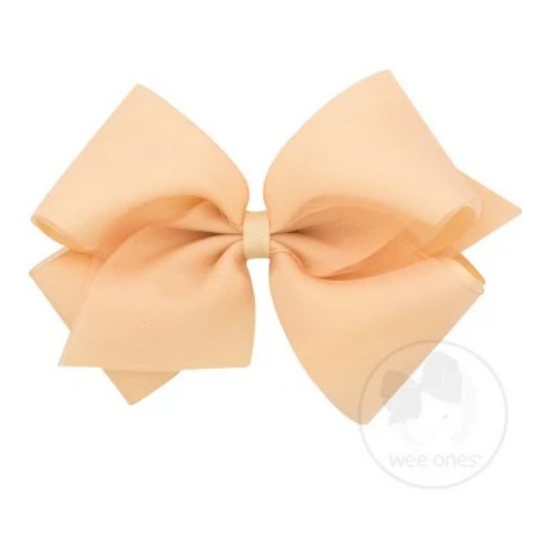 Mini King Classic Grosgrain Hair Bow (Plain Wrap)