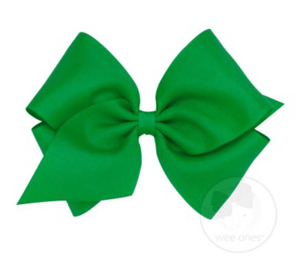 Mini King Classic Grosgrain Hair Bow (Plain Wrap)