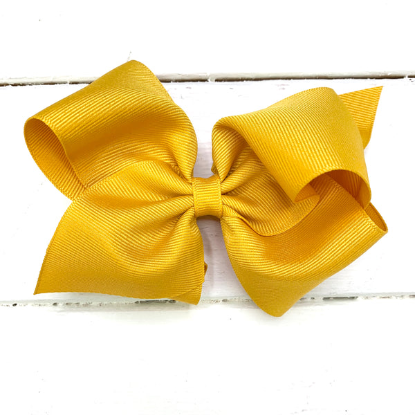 Mini King Classic Grosgrain Hair Bow (Plain Wrap)