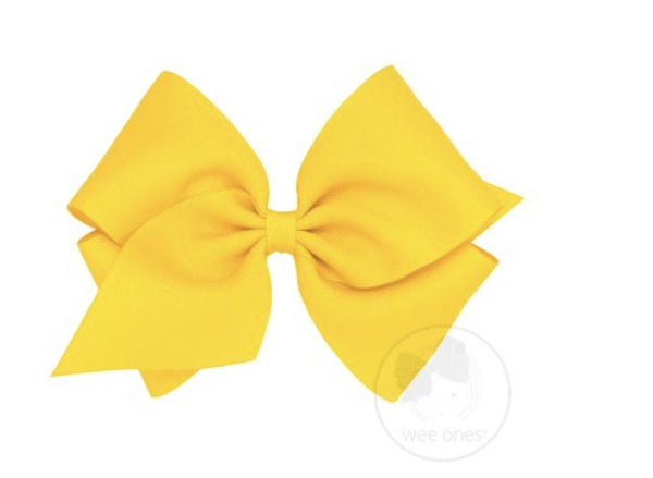 Mini King Classic Grosgrain Hair Bow (Plain Wrap)
