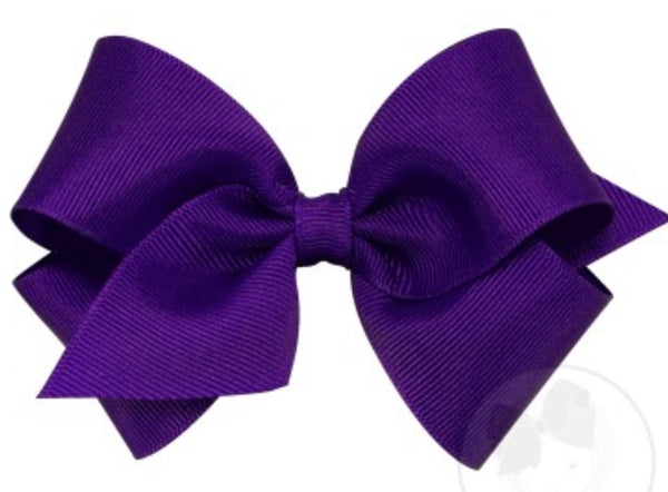 Mini King Classic Grosgrain Hair Bow (Plain Wrap)