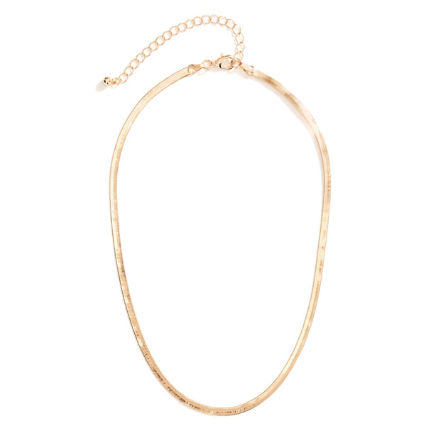 18 '' Herringbone Necklace-Gold