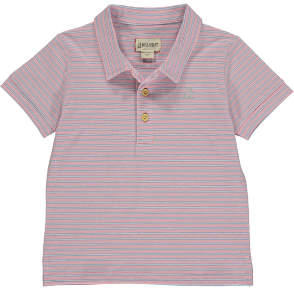 Starboard Stripe Polo- Pink/Lilac