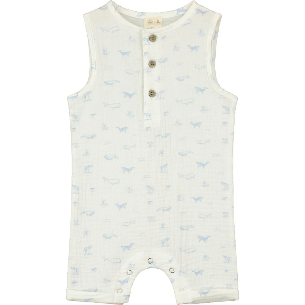 Arlo Romper in White Whales