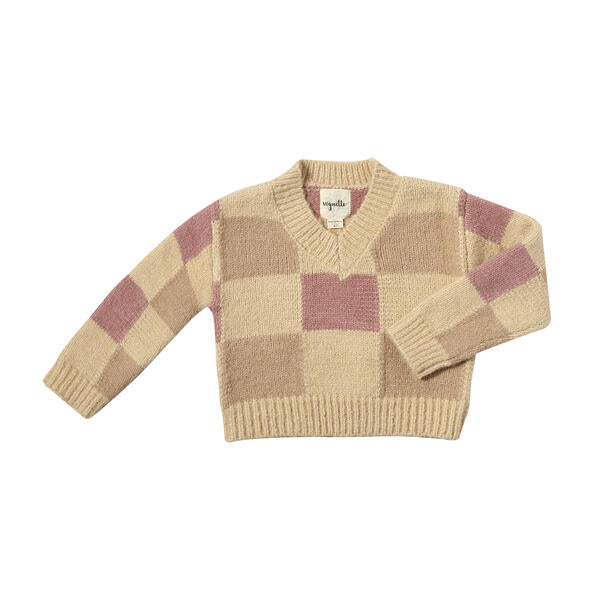 Rose Checker Sweater