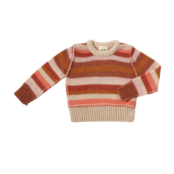 Donna Sweater in Coral Stripe