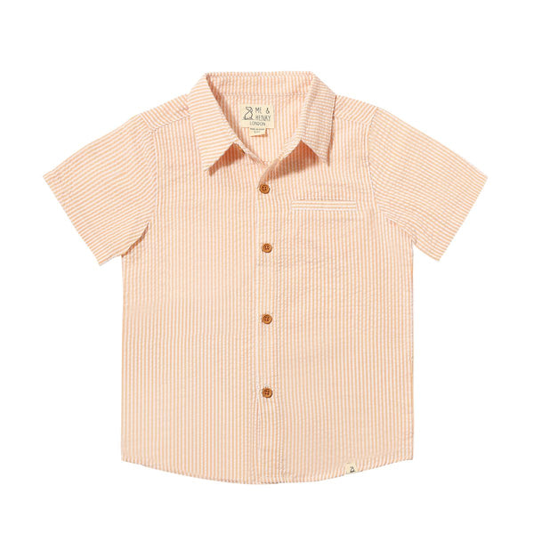 Newport Woven Shirt Tangerine Stripe