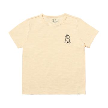 Marine Embroidered Henry Tee in Cream