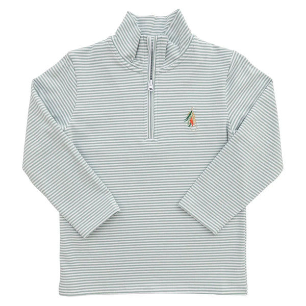 Embroidered Lures 1/4 Zip Stripe Pullover