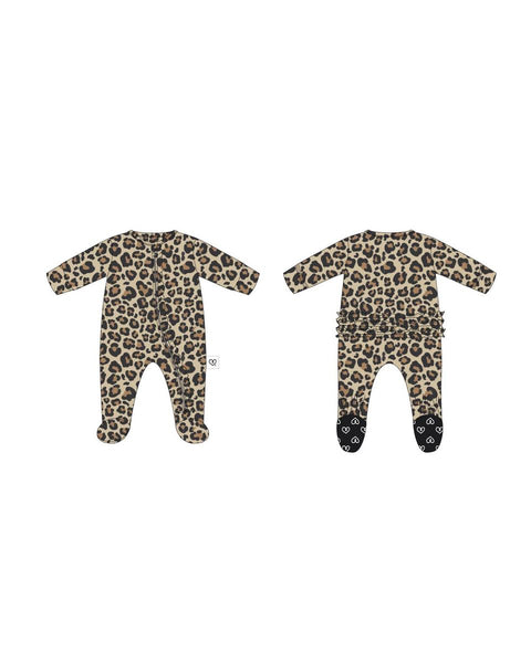Kiara Ruffled Zippered Footie Sleeper
