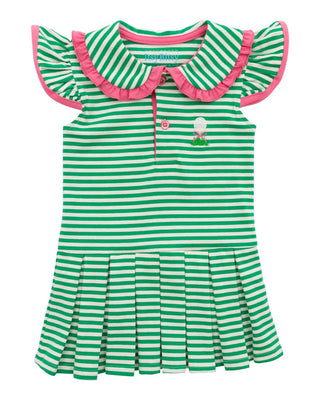 Golf Skirted Bubble in Green & White Stripe