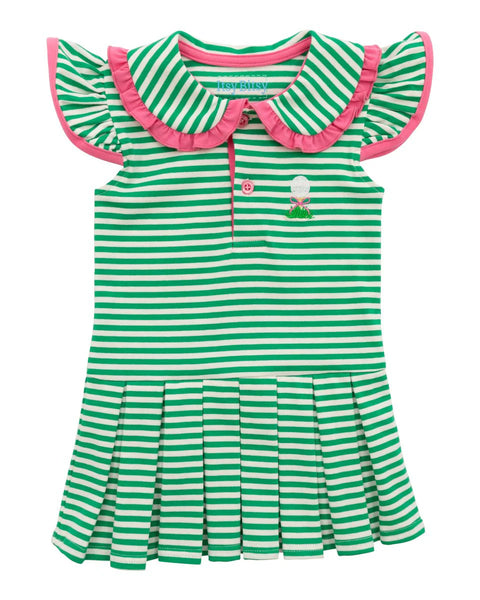 Golf Skirted Bubble in Green & White Stripe