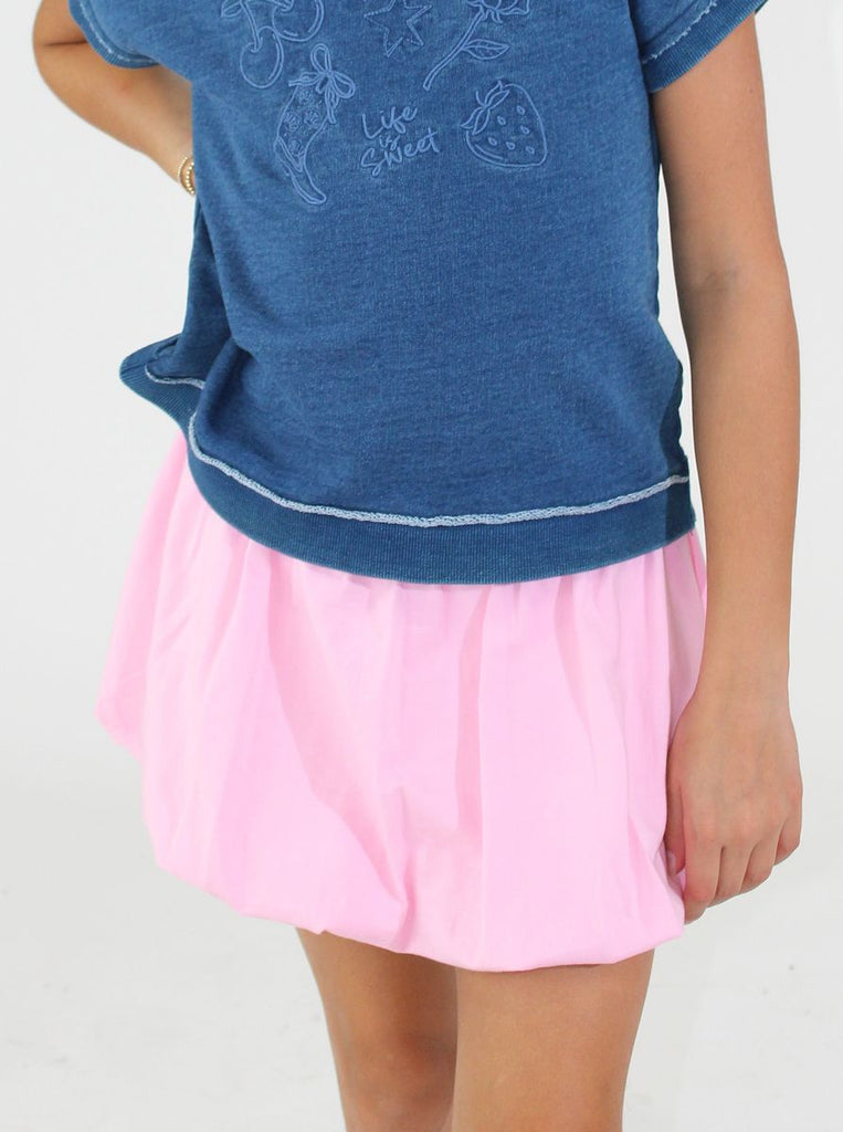 Bubble Skort in Fairy Tale Pink