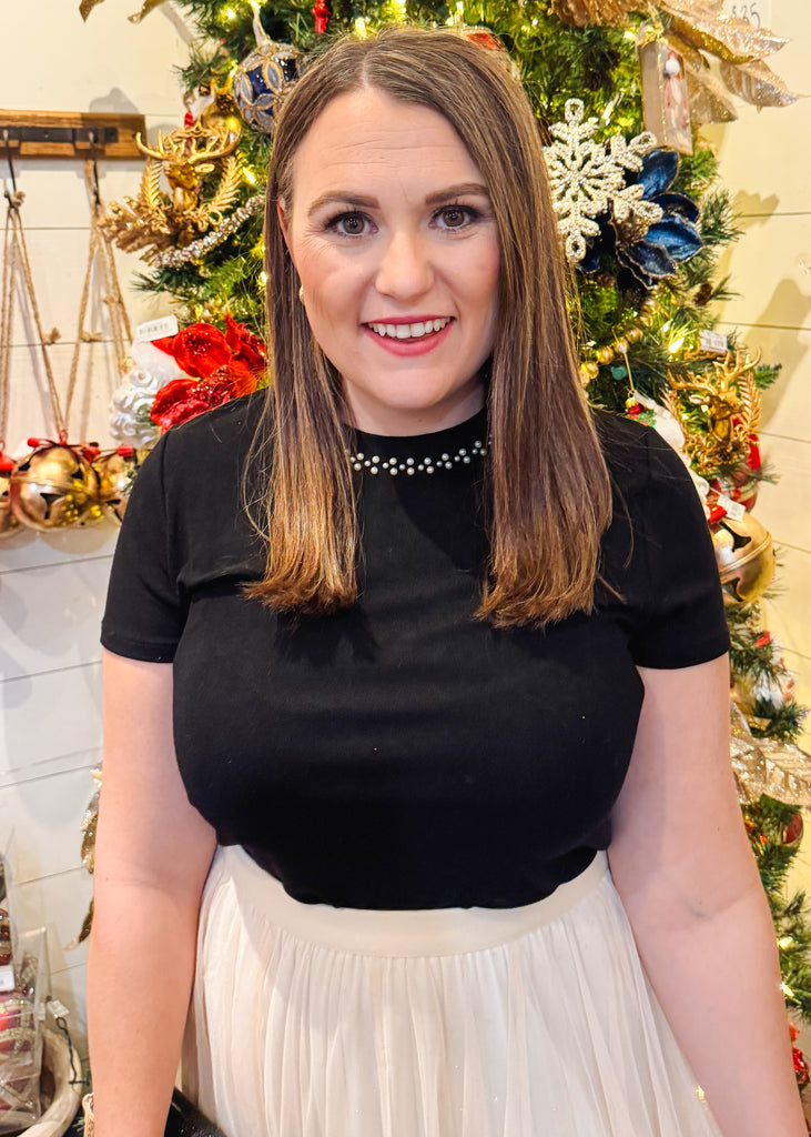 Lexi Knitted Tee - Black