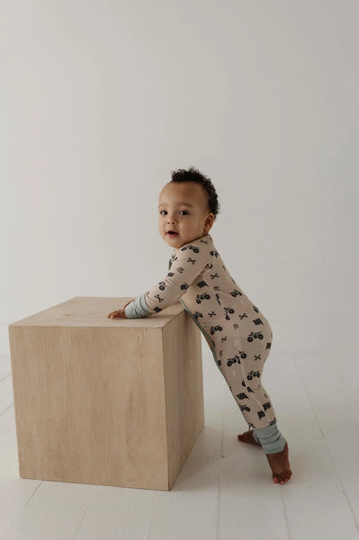 Dirt Bikes Long Sleeve Romper