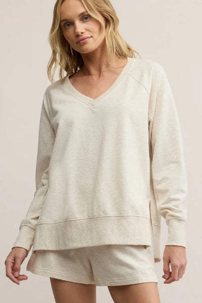 Weekender V-Neck in Light Oatmeal Heather