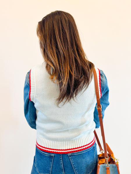 Off White Pepper Sweater Vest