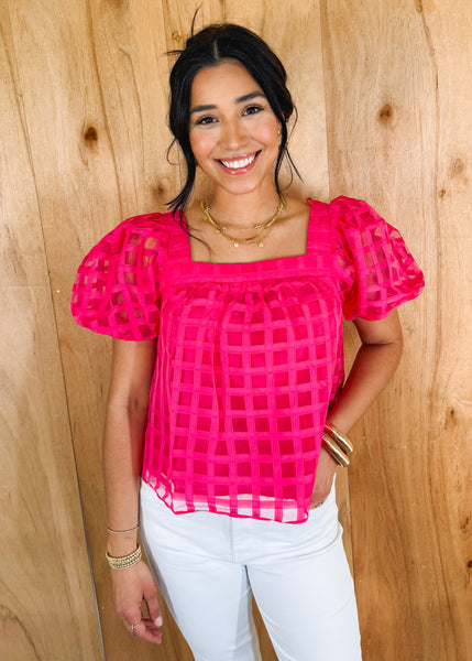 Tabitha Top in Fuchsia