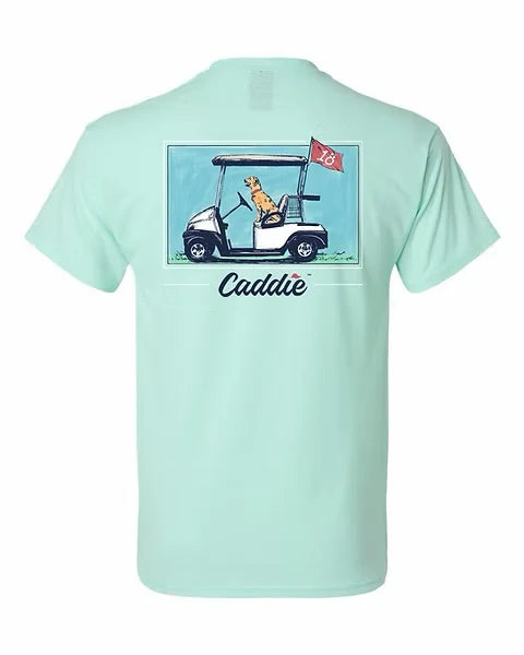 Caddie Designated Driver Graphic Tee in Chalky Mint