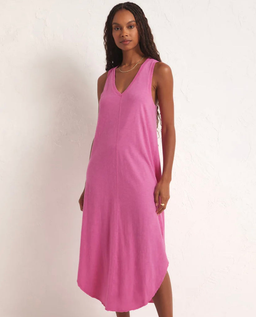 Reverie Slub Dress in Pink
