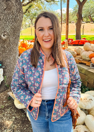 Cher Block Print Floral Jacket